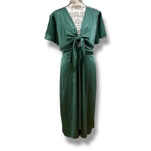 NWT Baltic Born Size 3XL Poppy Satin Midi Dress - Winter Green Event Wedding
